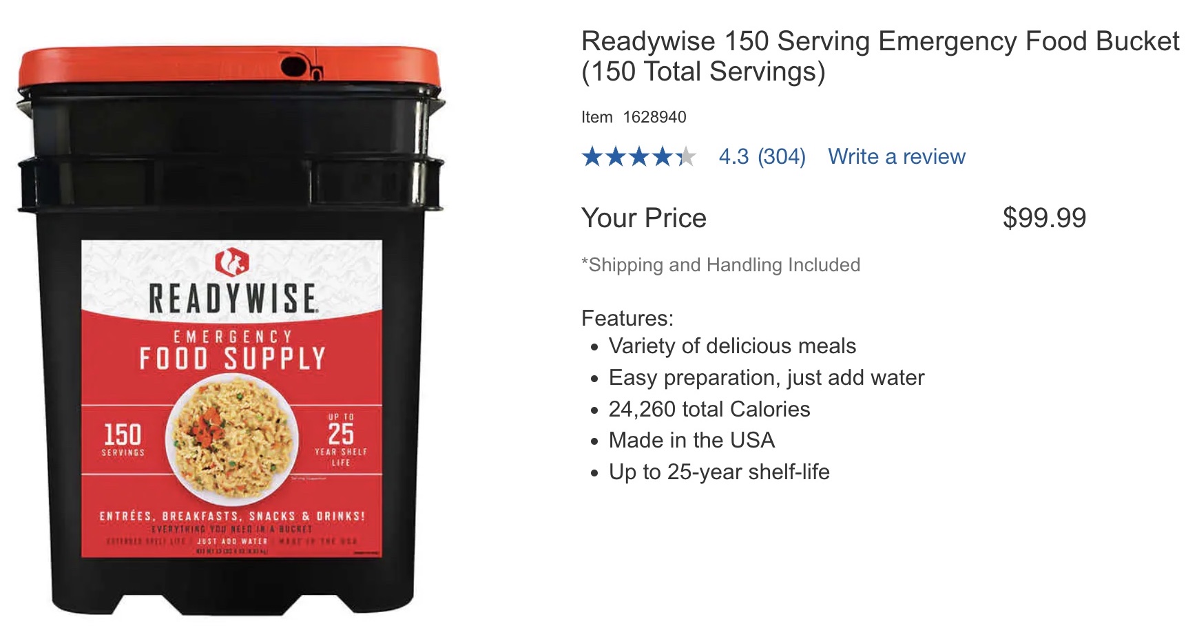 Emergency food